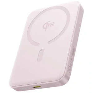 Baterie externa Baseus EnerFill FM12, 10000 mAh, 1x USB-C, 22.5 W, Qi2, Pink