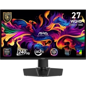 Monitor LED MSI Gaming MAG 273QP X24 27 inch QHD QD-OLED 0.03 ms 240 Hz HDR FreeSync Premium Pro & G-Sync Compatible