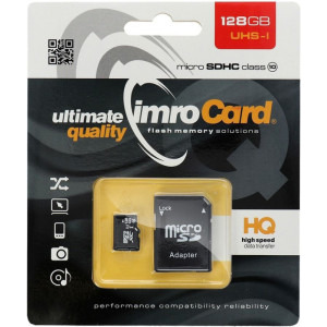Card memorie Imro microSDXC Clasa 10 UHS-1 U1 128GB + Adaptor SD