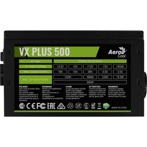 Aerocool VX Plus Stealth 500, 80+, 500W