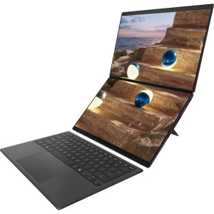 ASUS 14'' Zenbook DUO UX8407AA, 3K OLED 144Hz Touch, Procesor Intel® Core™ Ultra X9 388H (18M Cache, up to 5.10 GHz), 32GB LPDDR5X, 1TB SSD, Intel Arc B390, Win 11 Pro, Moher Gray