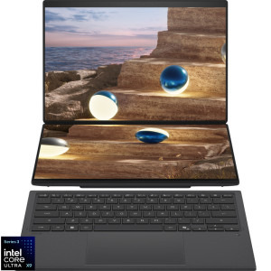 ASUS 14'' Zenbook DUO UX8407AA, 3K OLED 144Hz Touch, Procesor Intel® Core™ Ultra X9 388H (18M Cache, up to 5.10 GHz), 32GB LPDDR5X, 2TB SSD, Intel Arc B390, Win 11 Pro, Moher Gray