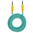 Cablu audio Manhattan Jack 3.5 mm Male - Jack 3.5 mm Male, 1m, albastru - galben