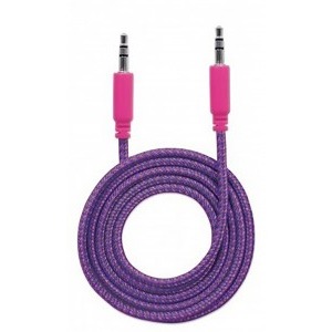 Cablu audio Manhattan Jack 3.5 mm Male - Jack 3.5 mm Male, 1.8m, mov - roz