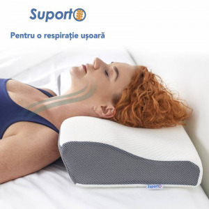 Suporto Set 4x perne cu suport pentru gat din spuma cu memorie