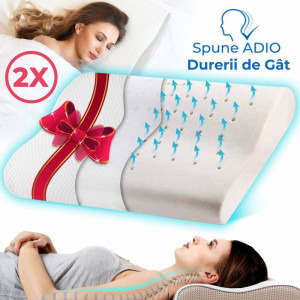 Suporto Set 2x perne ortopedice spuma cu memorie