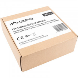 Lanberg HDMI Male - HDMI Male, v2.0, 30m, negru-argintiu
