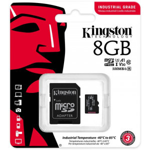 Kingston MicroSDHC Industrial Class 10 UHS-I 8GB + Adaptor