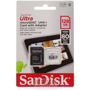 SanDisk Micro SDXC UHS-I Clasa 10 128GB + Adaptor SD