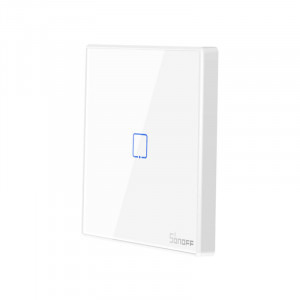 Sonoff Comutator Wi-Fi T2EU1C-RF cu 1 canal, 433 MHz, Semnal RF, Alb