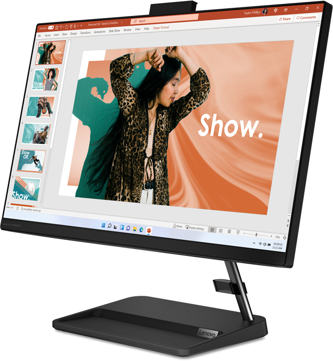 All-In-One PC Lenovo IdeaCentre AIO 3 27IAP7, 27 inch FHD IPS, Procesor Intel® Core™ i5-12450H 4.4GHz Alder Lake, 16GB RAM, 1TB SSD, GeForce MX550 2GB, Camera Web, no OS