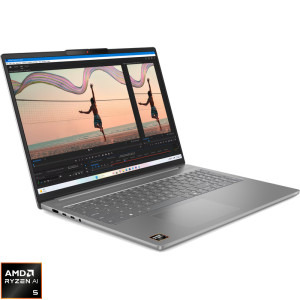 Lenovo 16'' IdeaPad Slim 5 16AKP10, 2.8K OLED 120Hz, Procesor AMD Ryzen™ AI 5 340 (16M Cache, up to 4.80 GHz), 16GB DDR5, 1TB SSD, AMD Radeon 840M, No OS, Luna Grey