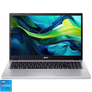 Laptop Acer 15.6 Aspire Go 15 AG15-71P, FHD IPS, Procesor Intel® Core™ i5-1334U (12M Cache, up to 4.60 GHz), 16GB DDR5, 512GB SSD, Intel Integrated Graphics, No OS, Pure Silver