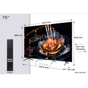 TCL Smart TV 75C61KS Seria C61KS 189cm 4K UHD HDR