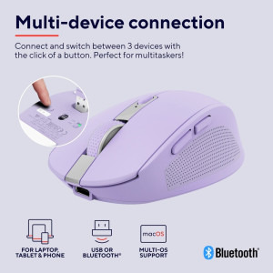 Trust Ozaa Compact Multi-Device Wireless Purple