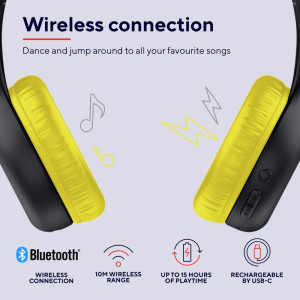 Trust On-Ear, Nouna Wireless Black