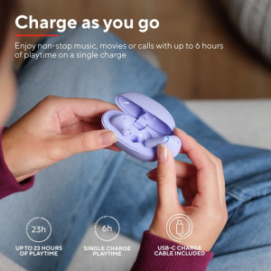 Trust In-Ear, Yavi Bluetooth ENC earbuds Purple