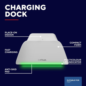 Trust GXT 255 Quick Charge Stand White pentru PS5