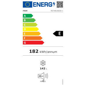 Fram FCF-HS142CE++, 142 L, Clasa E, Control electronic, Alb