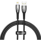 Cablu de date / adaptor Baseus Glimmer, USB Male la Lightning Male, 1 m, Black