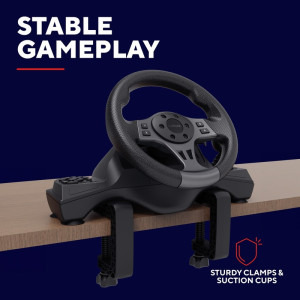 Trust GXT 289 Movi Racing Wheel Black pentru PC, PS4, Xbox One/Series X|S, Nintendo Switch