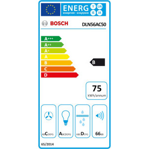 Bosch integrata DLN56AC50, Putere de absorbtie 645 m3/h, Clasa B, 4 trepte de viteza, Iluminare LED, 52 cm, Inox