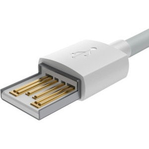Baseus Simple Wisdom, TZCALZJ-02, USB la Lightning, 1.5 m, White (Set 2 Bucati)