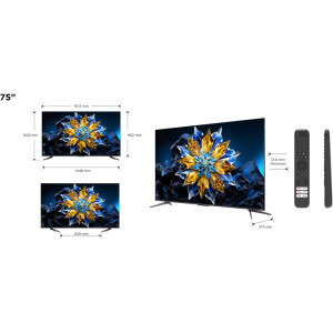 TCL Smart TV QLED 75C655 Pro Seria C655 Pro 189cm 4K UHD HDR