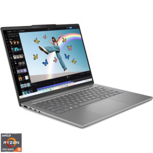 Laptop Lenovo 14 IdeaPad Slim 5 14ARP10, WUXGA IPS, Procesor AMD Ryzen™ 5 7535HS (16M Cache, up to 4.55 GHz), 16GB DDR5, 512GB SSD, AMD Radeon 660M, No OS, Luna Grey