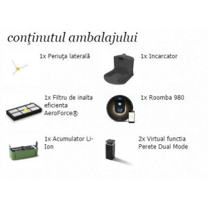 iRobot Roomba 980, Li-Ion 3300mAh, 1700Pa, 0.6L, Negru-Maro