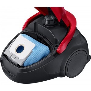 Samsung VC07M25E0WR, cu sac, 750W, 2.5L, Rosu