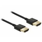 DeLOCK HDMI Male - HDMI Male, v2.0, 0.5m, Ethernet, negru
