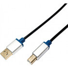 Cablu periferice Logilink USB 2.0 Male tip A - USB 2.0 Male tip B, 2m, negru