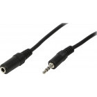 Cablu audio Logilink Jack 3.5 mm Male - Jack 3.5 mm Female, 10m, negru