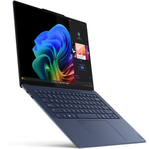 Lenovo 14.5'' Yoga Slim 7 14Q8X9, 3K OLED 90Hz Touch, Procesor Qualcomm Snapdragon X Elite X1E-78-100, 32GB LPDDR5X, 1TB SSD,  Qualcomm Adreno, Win 11 Pro (on ARM), Cosmic Blue