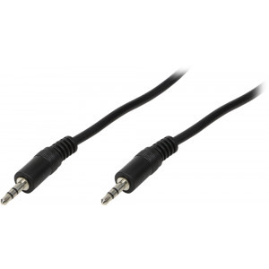 Cablu audio Logilink Jack 3.5 mm Male - Jack 3.5 mm Male, 3m, negru