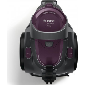 Bosch 3A BGC05AAA1, fara sac, 700W, 1.5L, Negru-Mov