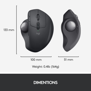 Logitech MX Ergo, Wireless/Bluetooth, Black