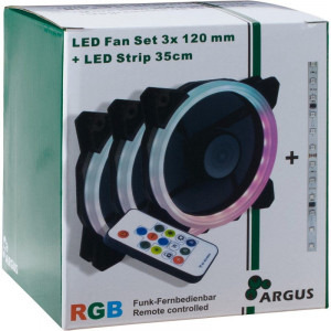 Inter-Tech Argus RS03 120mm RGB LED + RGB LED Strip