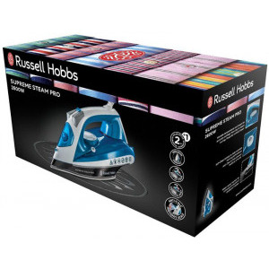 Russell Hobbs Fier de calcat Supreme Steam Pro 23971-56, 2600W, 40g/min, Albastru-Alb