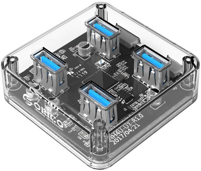 Hub USB Orico MH4U USB 3.0 Transparent