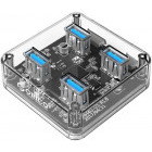 Hub USB Orico MH4U USB 3.0 Transparent