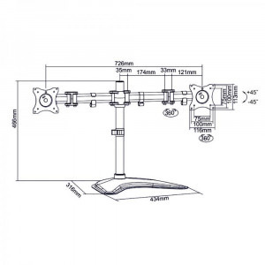 SBOX LCD-F024, 13 - 27 inch, negru