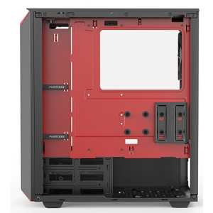 Phanteks Eclipse P300 Tempered Glass Black/Red