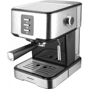 Espressor de cafea Heinner Brassile HEM-850IXBK, 850W, 15bar, 1.5L, Negru/Argintiu
