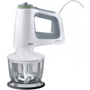 Braun Mixer de mana HM5137WH, 750W, 0.5 L / 0.6L, Alb/Gri