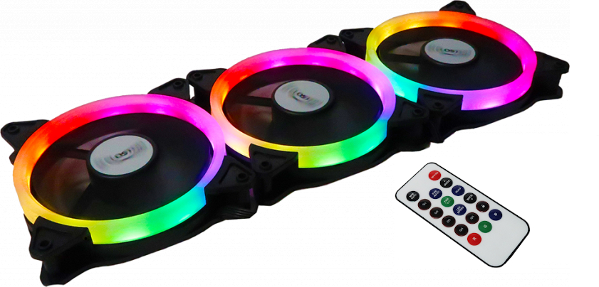 Ventilator Floston AURORA RGB 3 fan kit