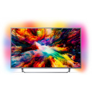 Philips Smart TV Android 55PUS7303/12 Seria PUS7303/12 139cm negru 4K UHD Ambilight cu 3 laturi