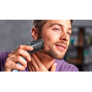 Philips Seria 3000 HC3530/15  cu Tehnologie DualCut, pieptene ajustabil, 0.5-23mm, 13 trepte, 75 min, Negru/Gri