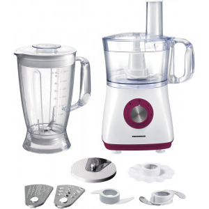 Robot de bucatarie Heinner Charm HFP-750BG, 750W, 1.2L, Alb-Visiniu